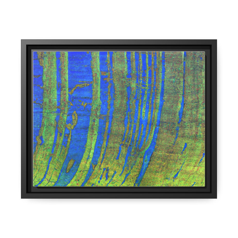 थंबनेल: Expressive Abstract Art Canvas Print Black Frame | Roseson®