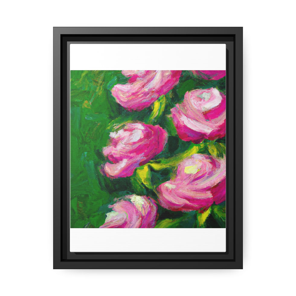 Thumbnail: Nature Art Print Canvas Print Black Frame | Roseson®