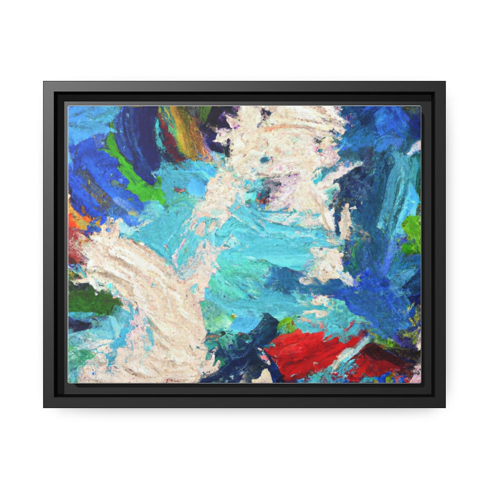 Thumbnail: Garnet Canvas Painting Print Black Frame | Roseson® Deep Jewel Tone Wall Art