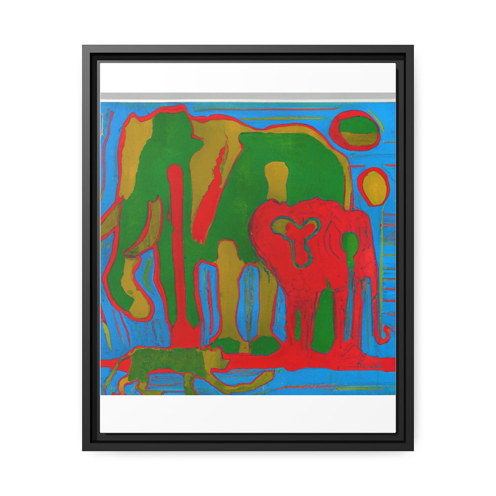 Miniature : Abstract Wall Art Canvas Print Black Frame | Roseson®