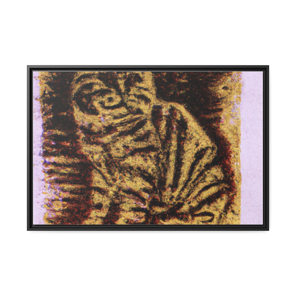 Miniature : Warm Modern Canvas Print Black Frame | Roseson®