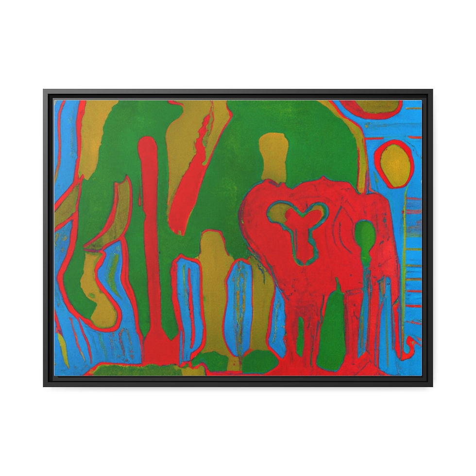 Miniature : Abstract Wall Art Canvas Print Black Frame | Roseson®