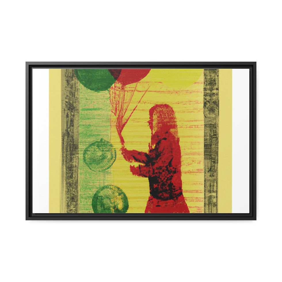 थंबनेल: Minimalist Art Print Canvas Print Black Frame | Roseson®
