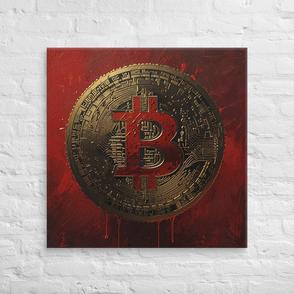 Thumbnail: Bitcoin Canvas Wall Art | Rare Crypto Artwork for Home Decor | Roseson®