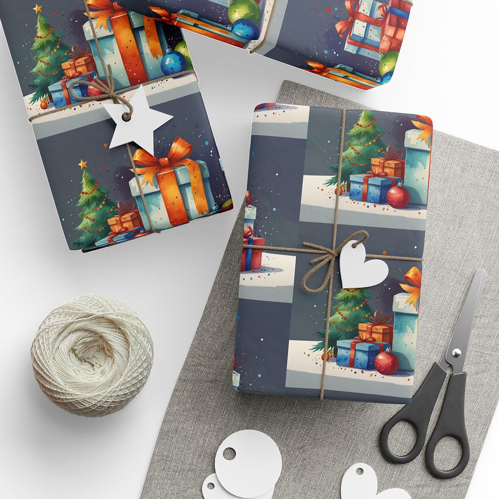 Thumbnail: Tartan Plaid Christmas Wrapping Paper | Roseson® Scottish Holiday Gift Wrap