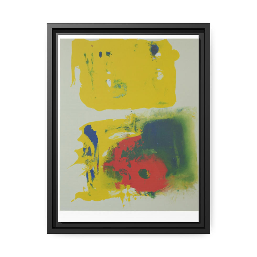 Thumbnail: Abstract Wall Art Canvas Print Black Frame | Roseson®
