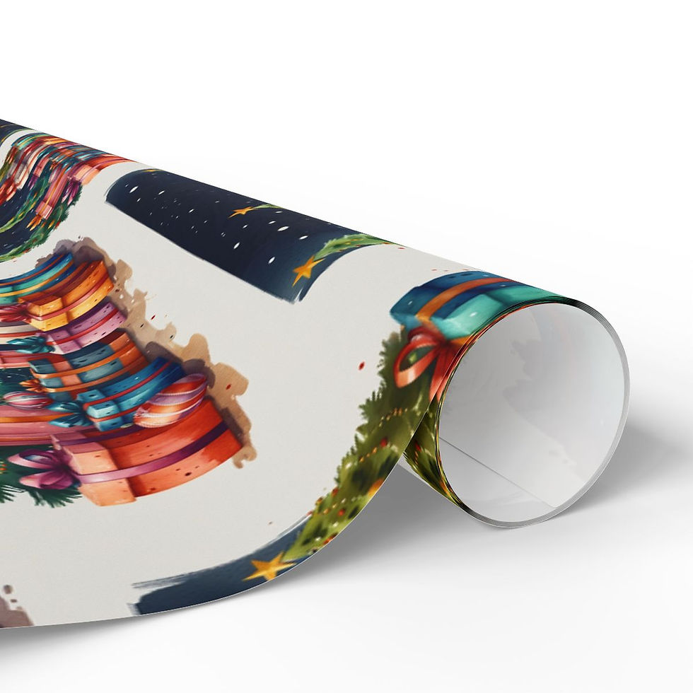 Thumbnail: Velvet Ribbon Christmas Wrapping Paper | Roseson® Luxury Bow Holiday Wrap