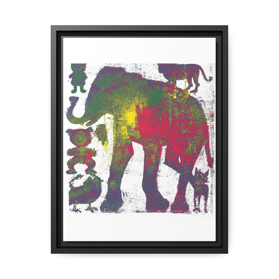 الصورة المصغرة: Abstract Modern Canvas Art Canvas Print Black Frame | Roseson®