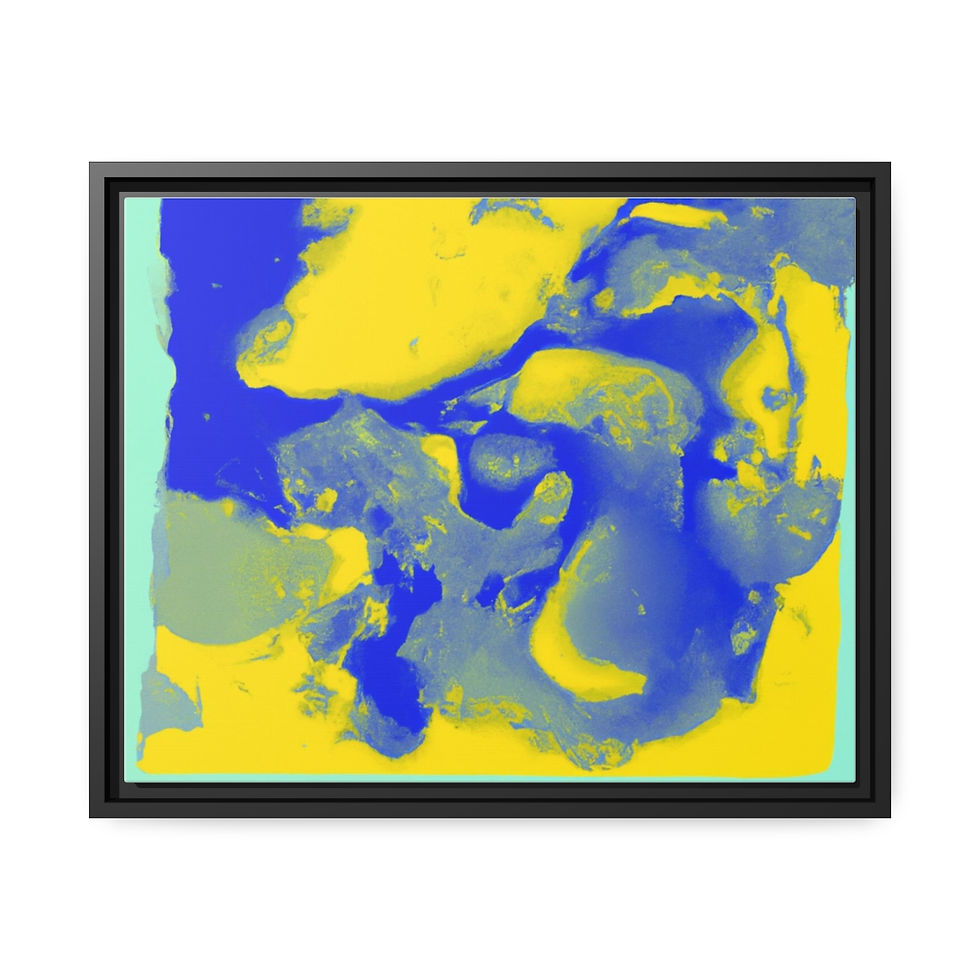 Thumbnail: Minimalist Wall Art Canvas Print Black Frame | Roseson®