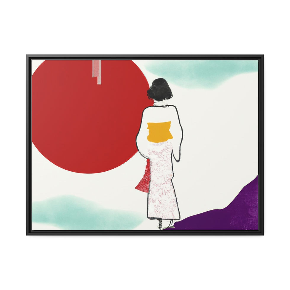 Miniature : Sacred Earth Tone Canvas Print Black Frame | Roseson®