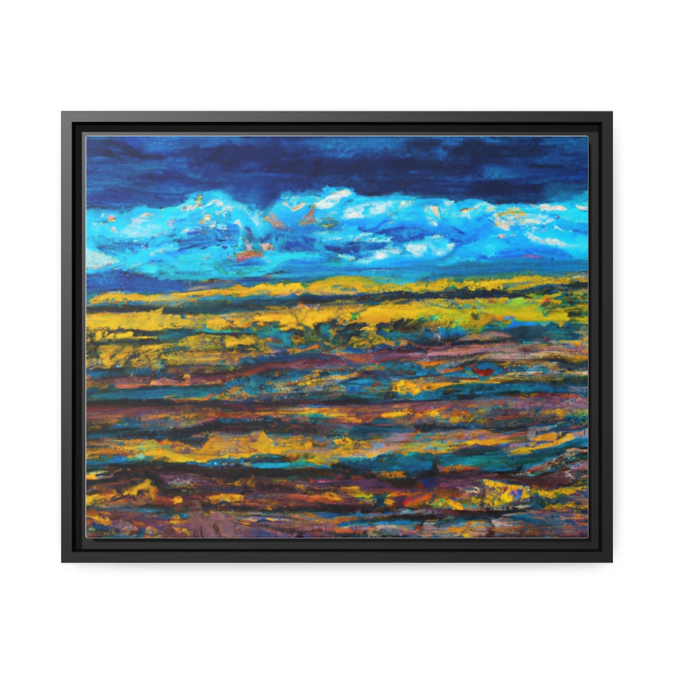Miniature : Luminous Canvas Painting Print Black Frame | Roseson® Glowing Wall Art