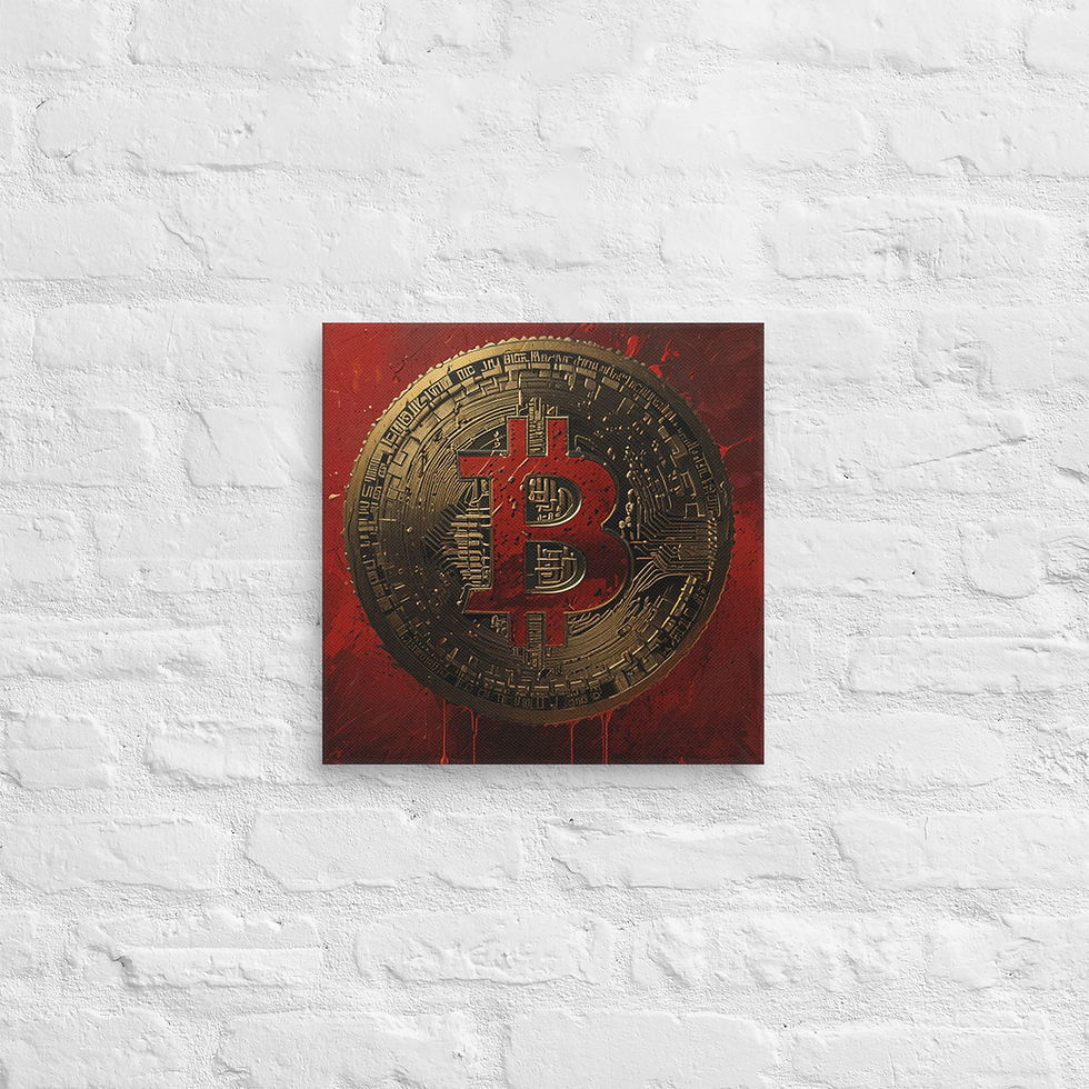 Thumbnail: Bitcoin Canvas Wall Art | Rare Crypto Artwork for Home Decor | Roseson®