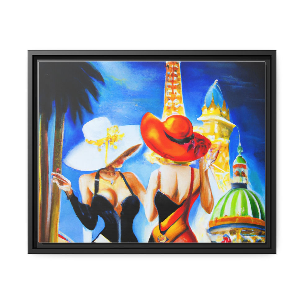 Miniature : Watercolor Art Print Canvas Print Black Frame | Roseson®