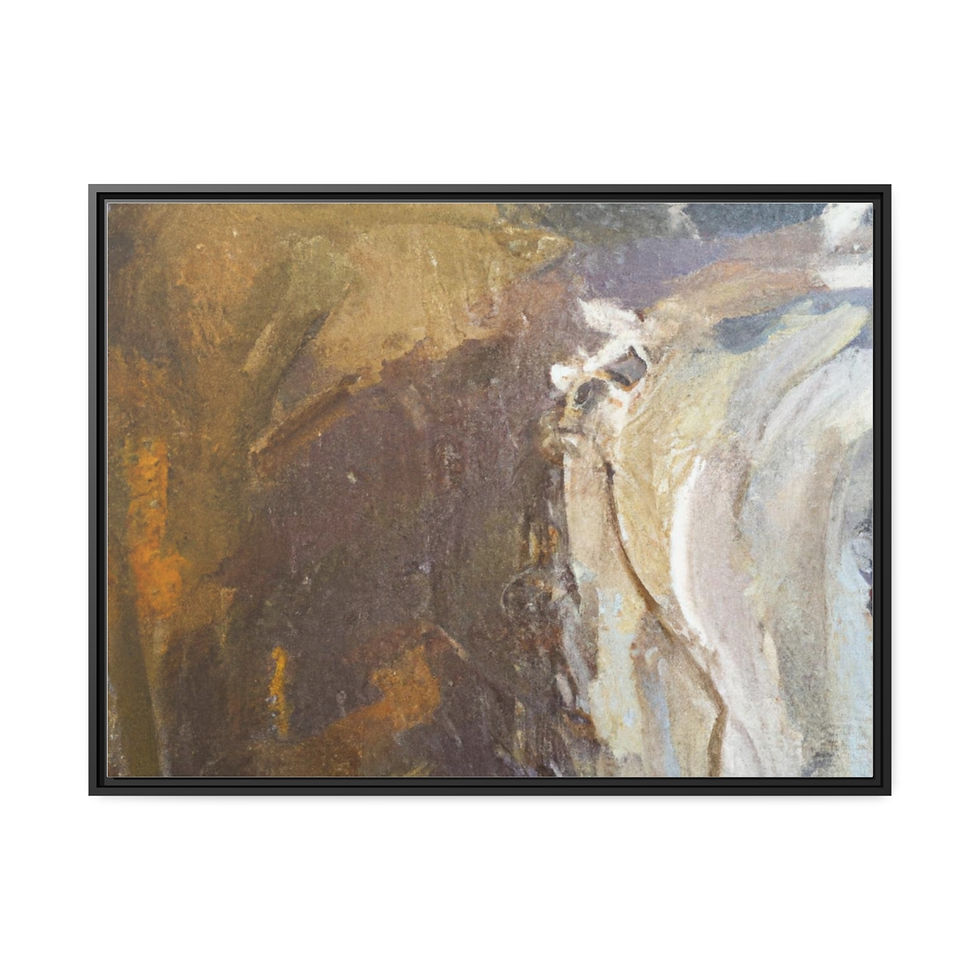 थंबनेल: Abstract Art Print Canvas Print Black Frame | Roseson®