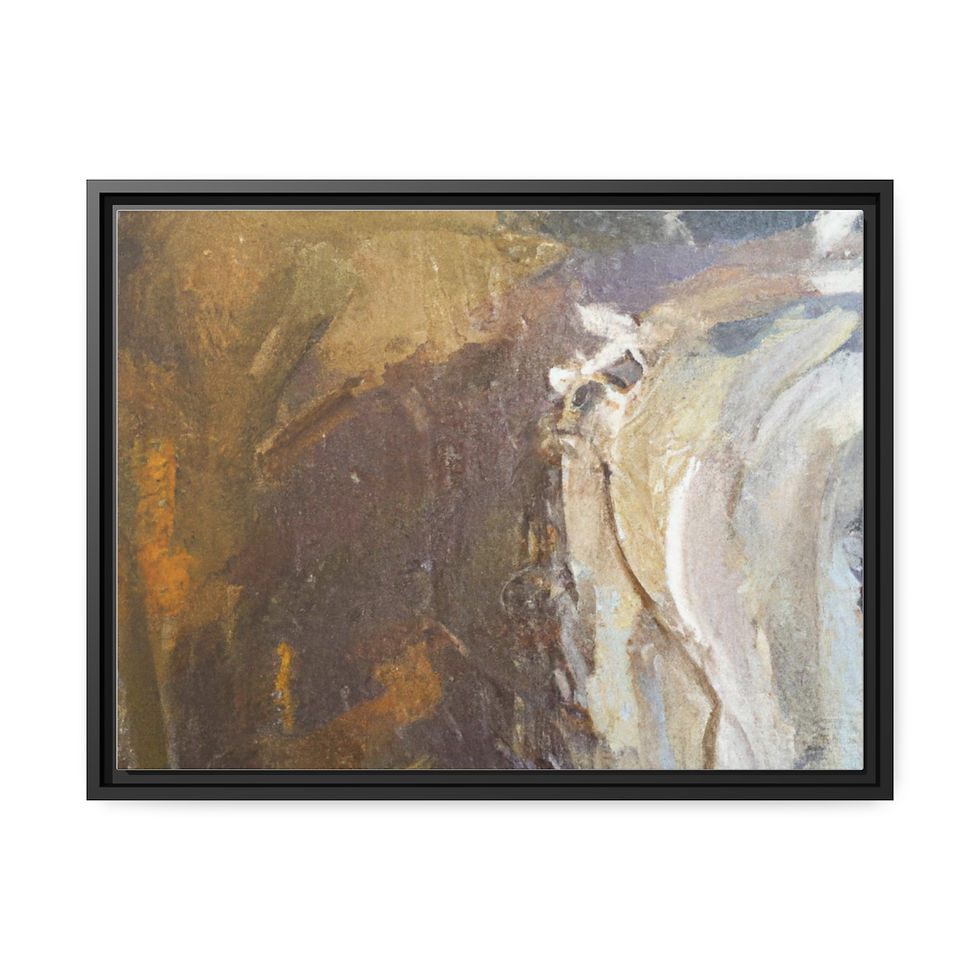 थंबनेल: Abstract Art Print Canvas Print Black Frame | Roseson®