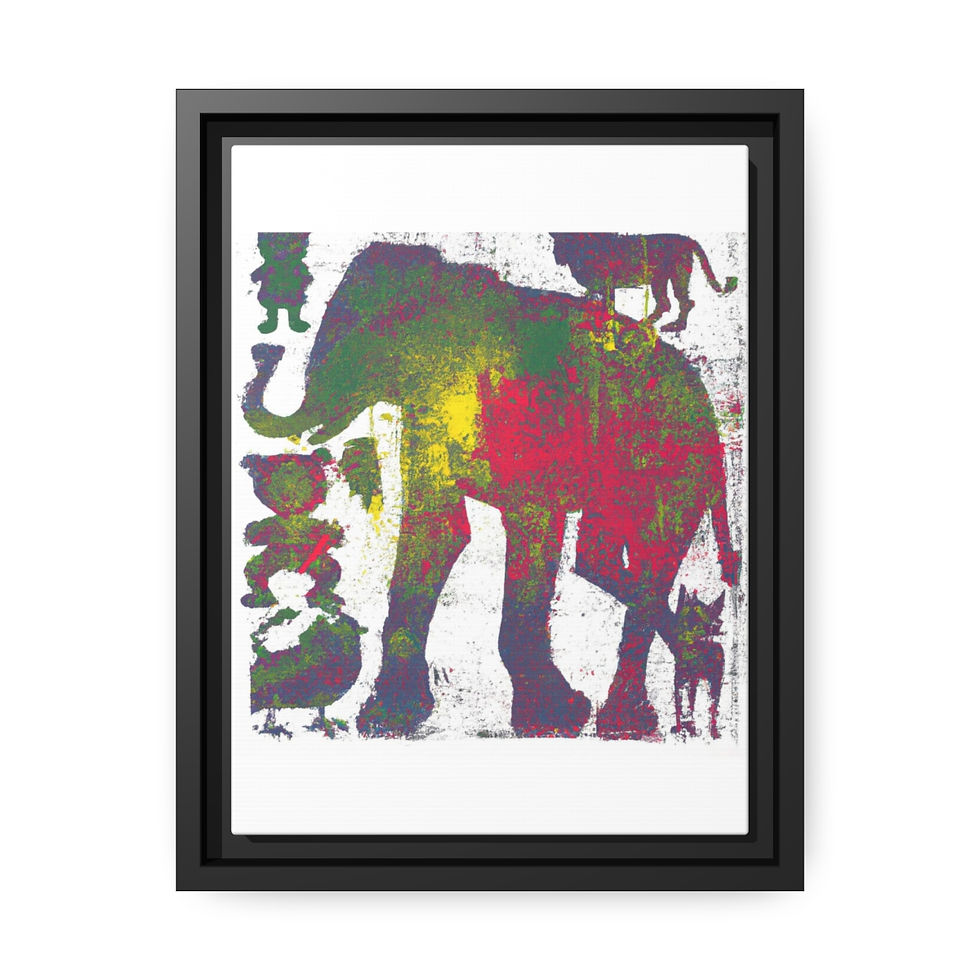 الصورة المصغرة: Abstract Modern Canvas Art Canvas Print Black Frame | Roseson®