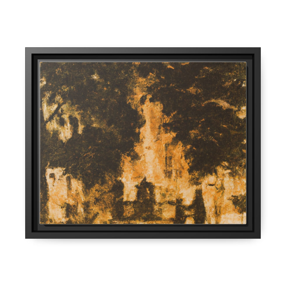 थंबनेल: Vintage Bedroom Canvas Decor Canvas Print Black Frame | Roseson®