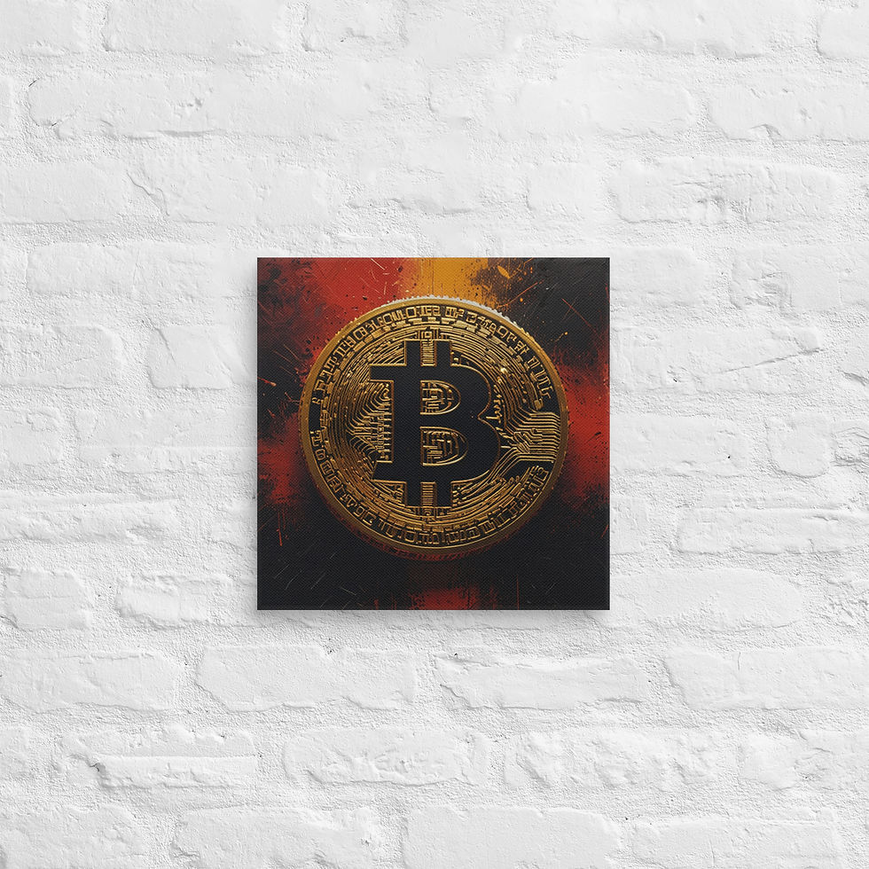 Miniature : Bitcoin Canvas Wall Art | Modern Crypto Decor for Home, Office & | Roseson®