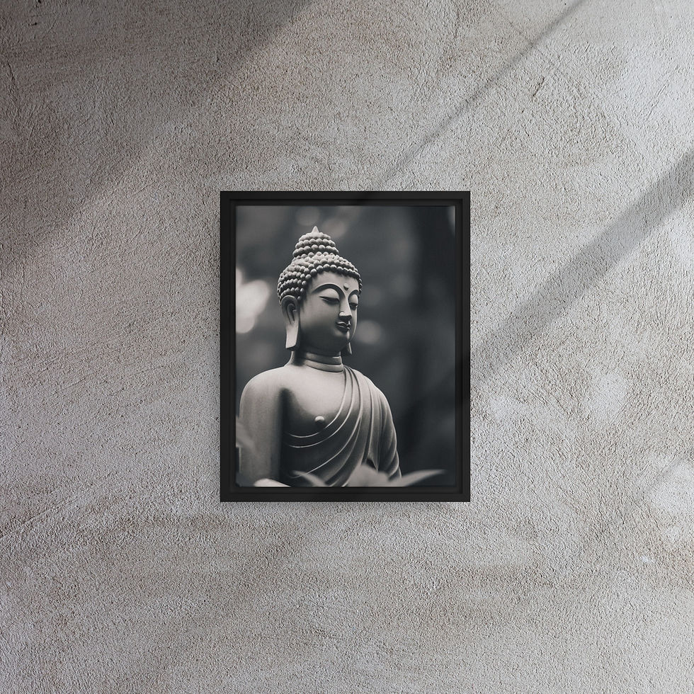 Thumbnail: Bitcoin Canvas Wall Art | Buddha Framed Canvas Fine Art
