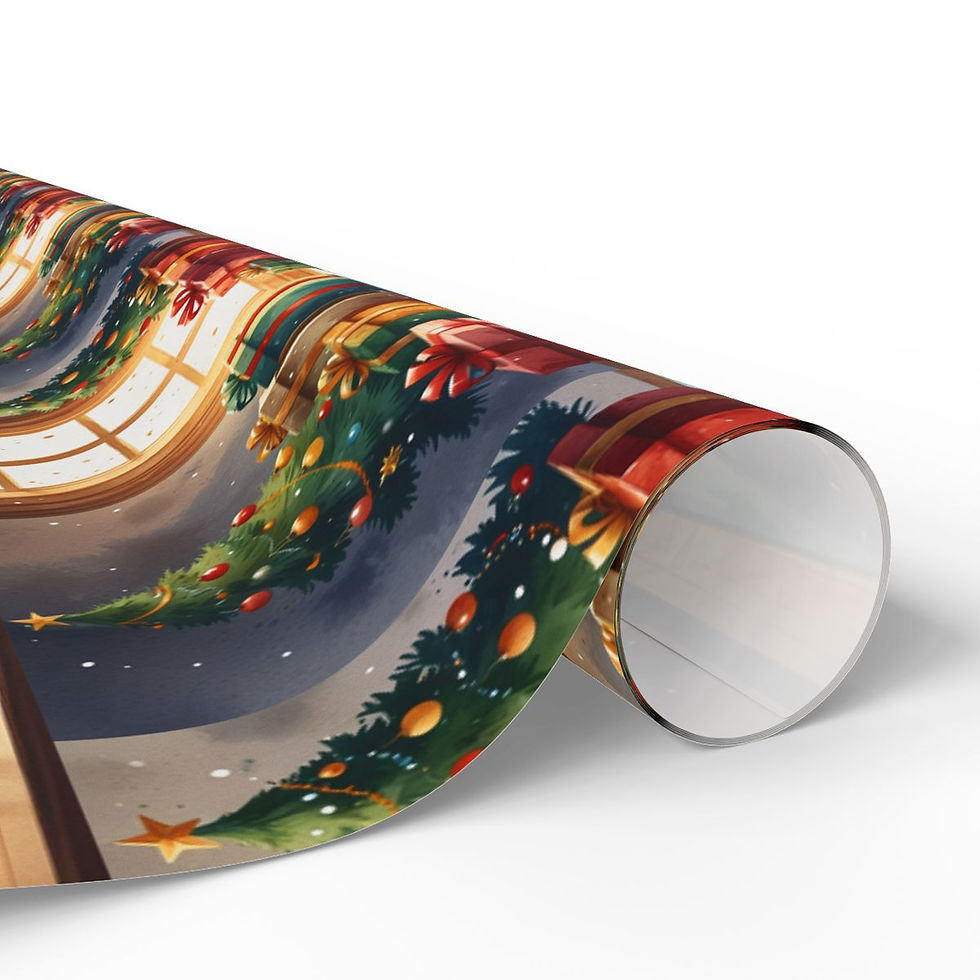 Thumbnail: Enchanted Forest Christmas Wrapping Paper | Roseson® Woodland Holiday Wrap