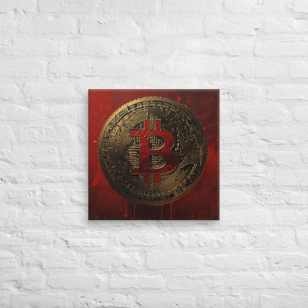 Thumbnail: Bitcoin Canvas Wall Art | Rare Crypto Artwork for Home Decor | Roseson®