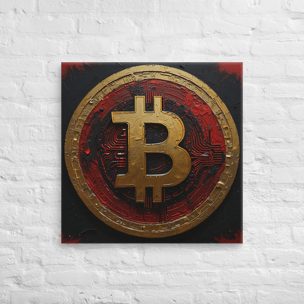 Thumbnail: Bitcoin Canvas Wall Art | Stylish Crypto Prints Home Office