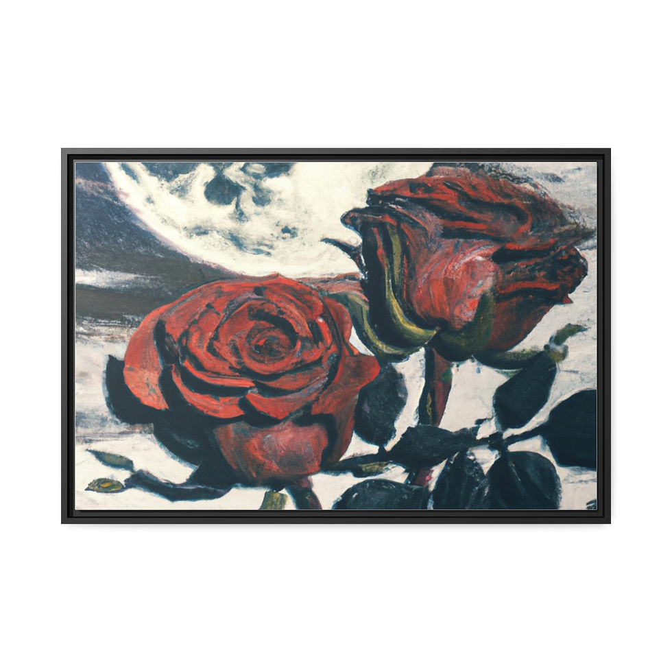 Thumbnail: Layered Geometric Wall Art Canvas Print Black Frame | Roseson®