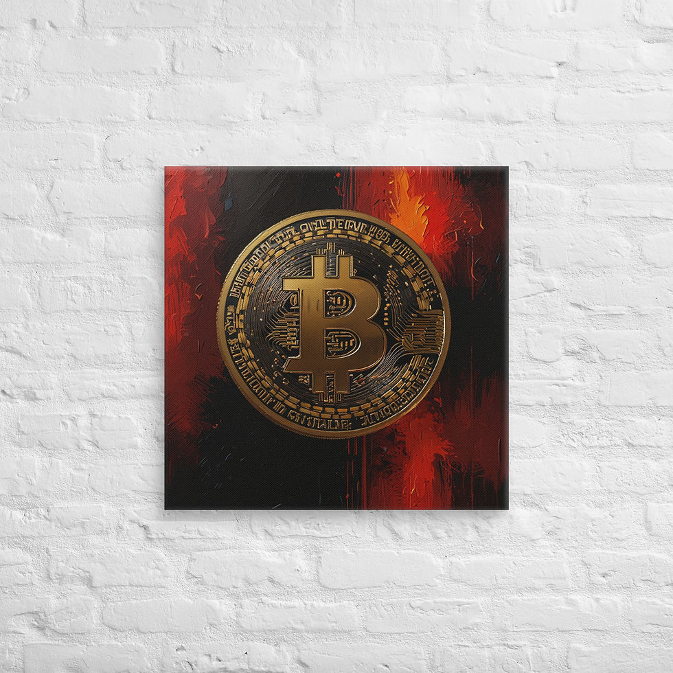 थंबनेल: Bitcoin Canvas Wall Art | Crypto Wall Art Shop Bitcoin Decor | Roseson®