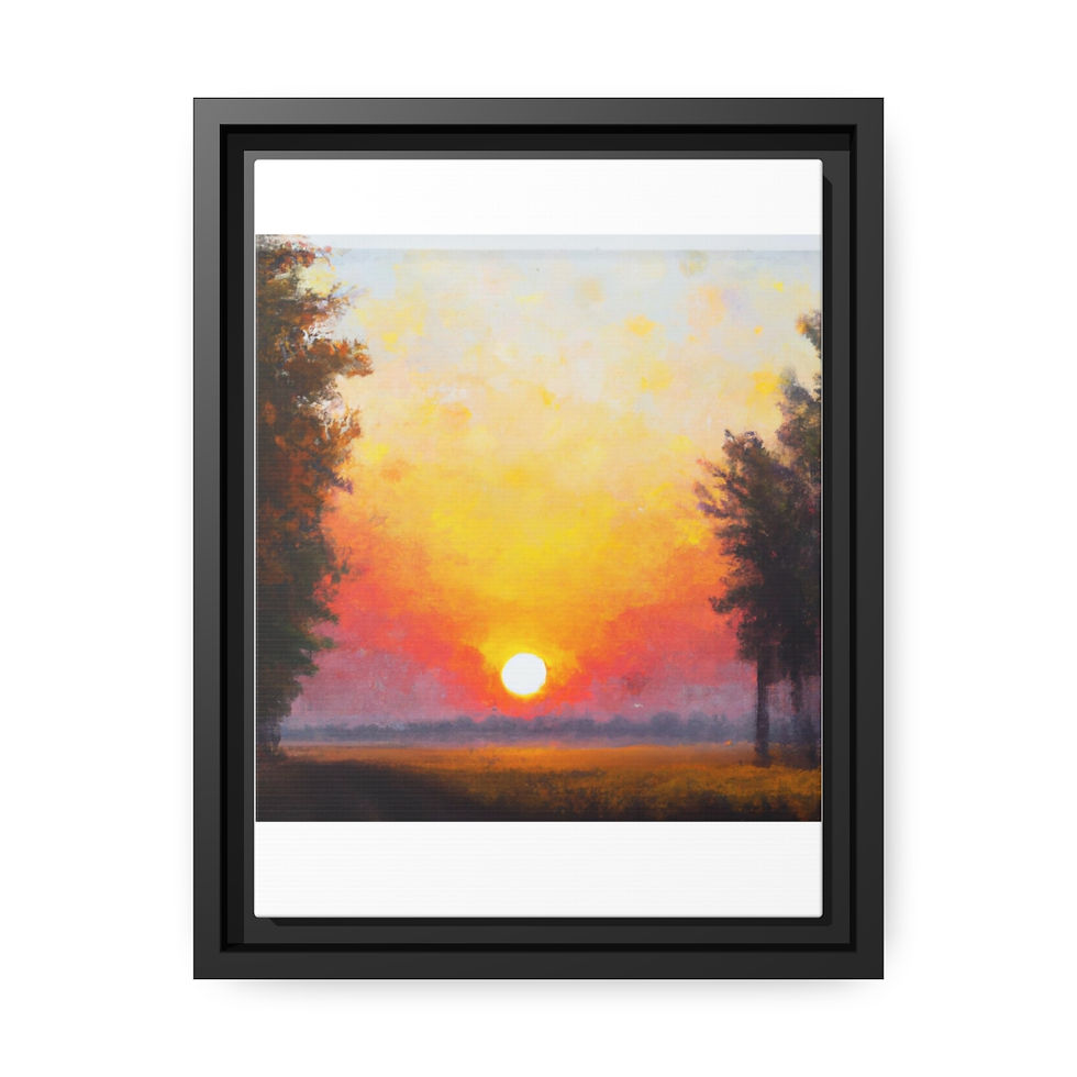 الصورة المصغرة: Nature Art Print Canvas Print Black Frame | Roseson®