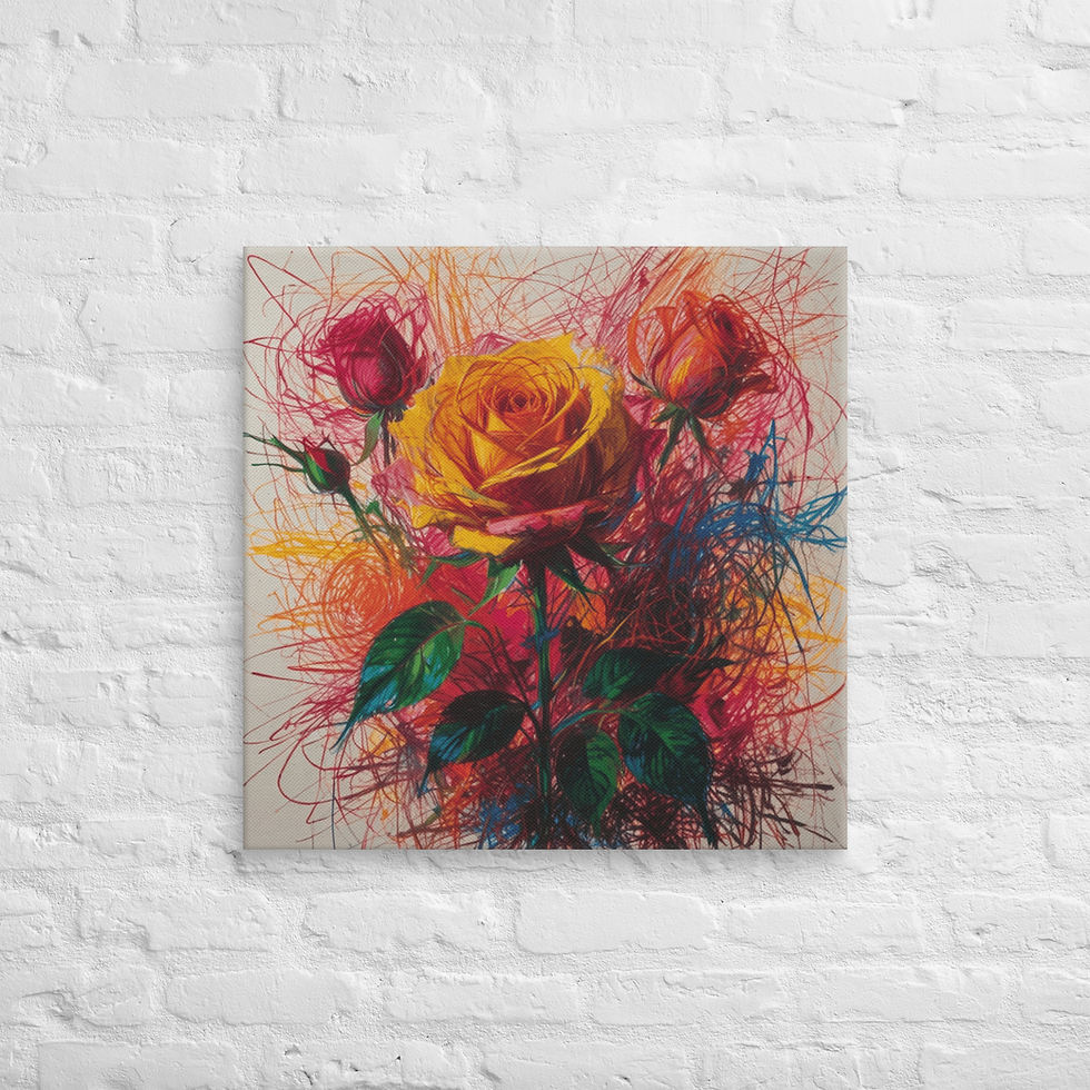 Thumbnail: Crimson Rose Canvas Wall Art | Bold Floral Statement Print | Roseson®