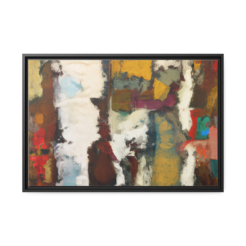 थंबनेल: Nature Art Print Canvas Print Black Frame | Roseson®