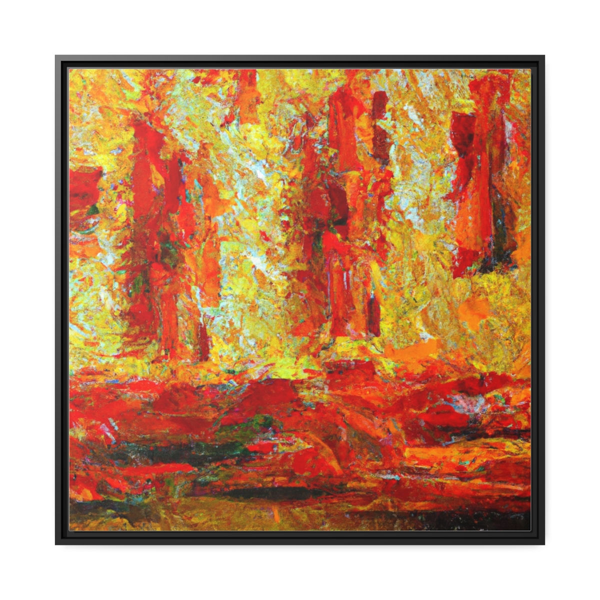 Copper Canvas Painting Print Black Frame | Rosesonยฎ Metallic Warm Wall Art