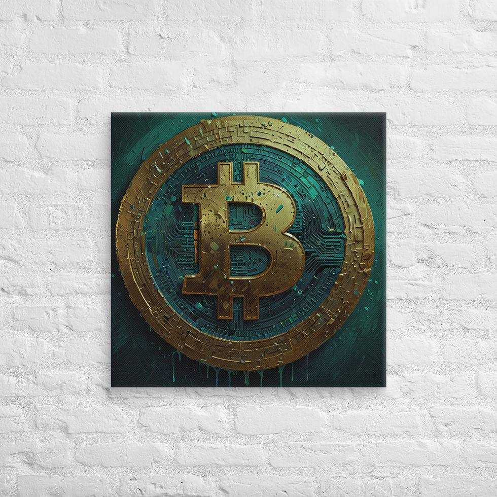Thumbnail: Bitcoin Canvas Wall Art | Large Modern Crypto Home Decor | Roseson®