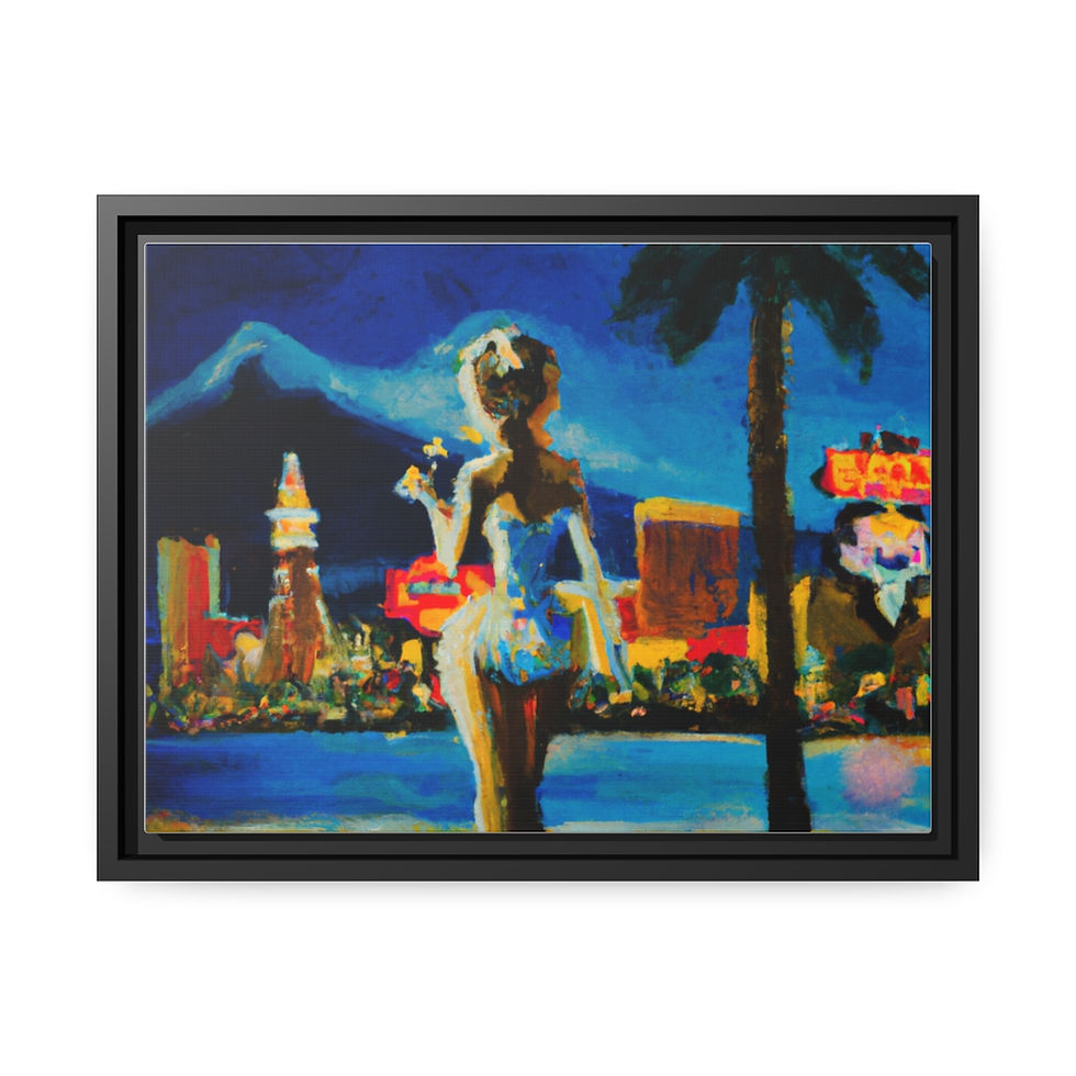 Thumbnail: Unifying Abstract Art Print Canvas Print Black Frame | Roseson®