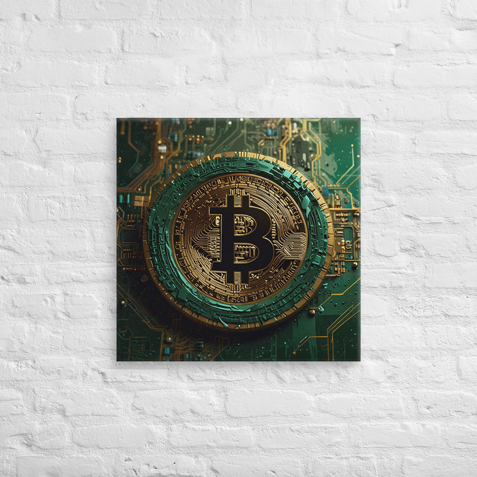 Thumbnail: Bitcoin Canvas Wall Art | Digital Currency Home Decor Prints