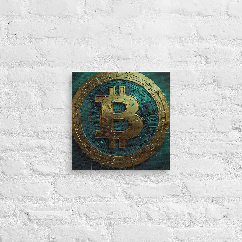 Thumbnail: Bitcoin Canvas Wall Art | Large Modern Crypto Home Decor | Roseson®