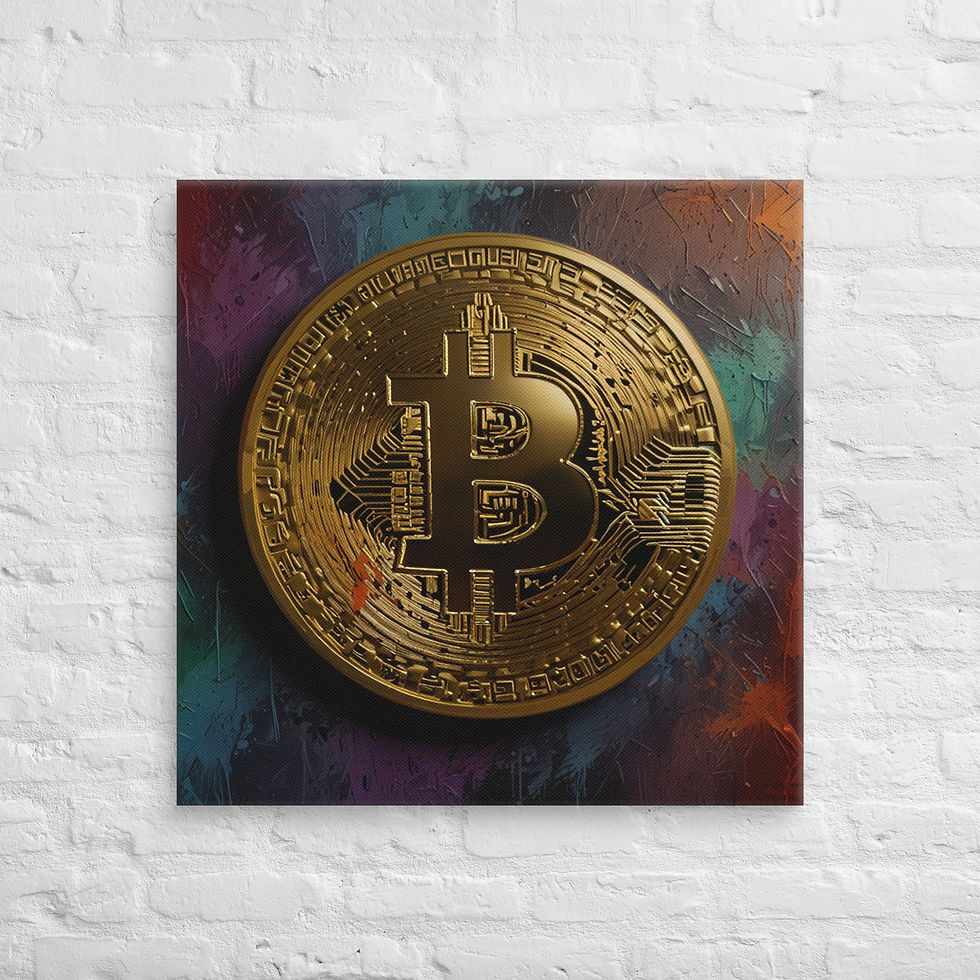 Thumbnail: Bitcoin Canvas Wall Art | Blockchain Art for Modern Interiors