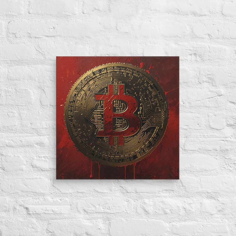 Thumbnail: Bitcoin Canvas Wall Art | Rare Crypto Artwork for Home Decor | Roseson®