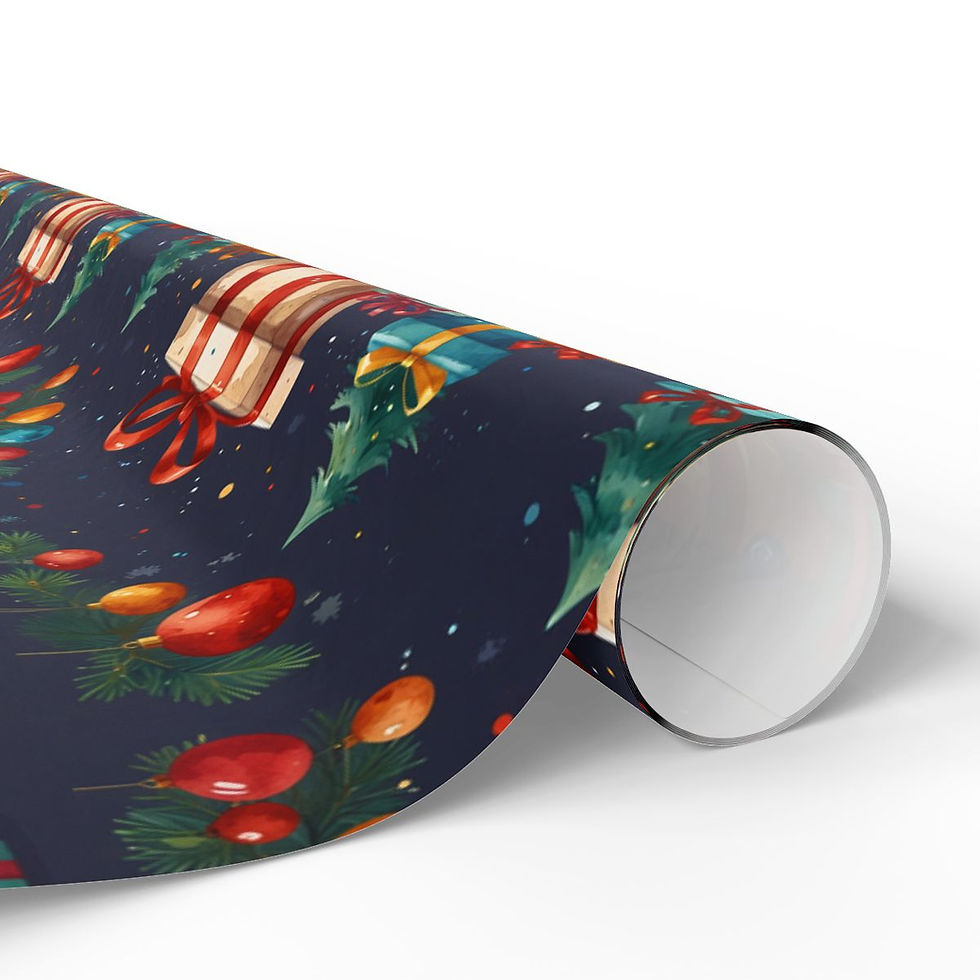 Thumbnail: Lantern Christmas Wrapping Paper | Roseson® Warm Glow Holiday Wrap