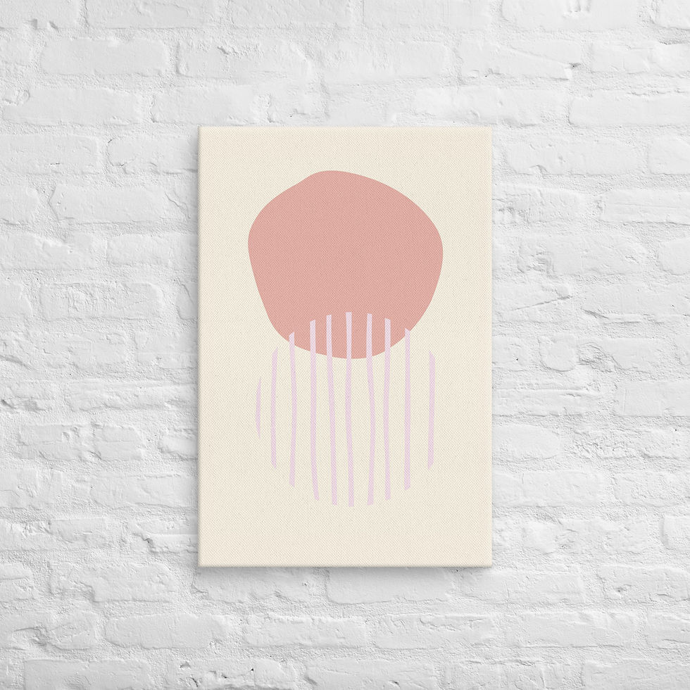 थंबनेल: Abstract Canvas Wall Art | Modern Trendy Print | Living Room Decor | Roseson®