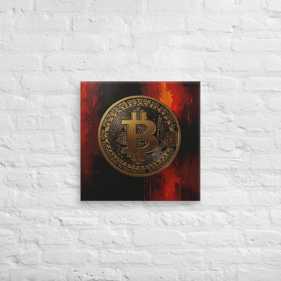 Thumbnail: Bitcoin Canvas Wall Art | Crypto Wall Art Shop Bitcoin Decor | Roseson®