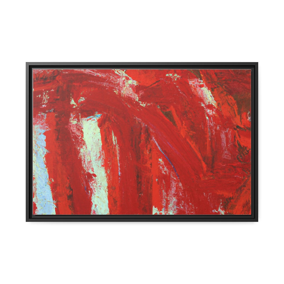 Thumbnail: Vintage Canvas Painting Print Black Frame | Roseson® Retro Wall Art