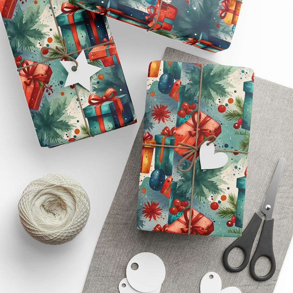 الصورة المصغرة: Sparkling Christmas Wrapping Paper | Roseson® Glitter Holiday Gift Wrap