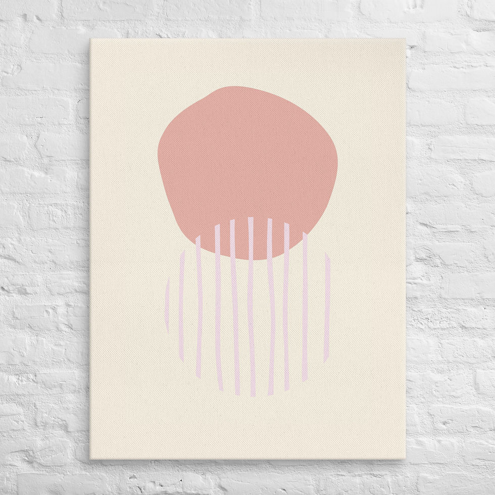 थंबनेल: Abstract Canvas Wall Art | Modern Trendy Print | Living Room Decor | Roseson®