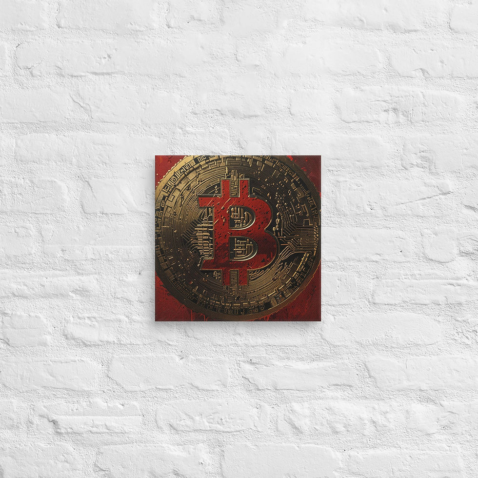 الصورة المصغرة: Bitcoin Canvas Wall Art | Rare Crypto Artwork for Home Decor | Roseson®