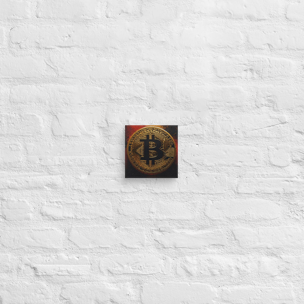 थंबनेल: Bitcoin Canvas Wall Art | Modern Crypto Decor for Home, Office & | Roseson®