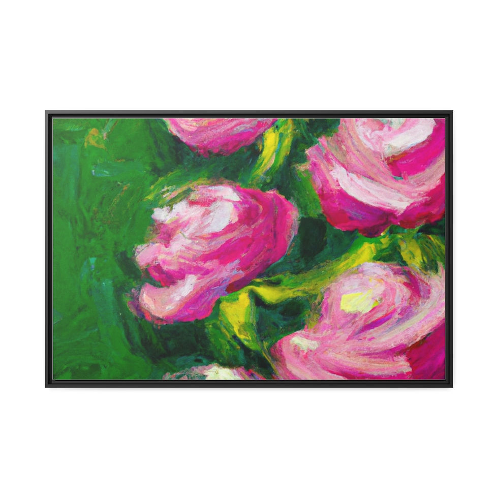 Thumbnail: Nature Art Print Canvas Print Black Frame | Roseson®