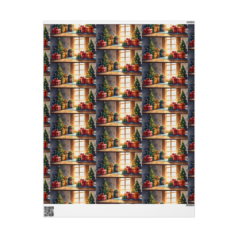 Thumbnail: Deer Christmas Wrapping Paper | Roseson® Wildlife Holiday Gift Wrap