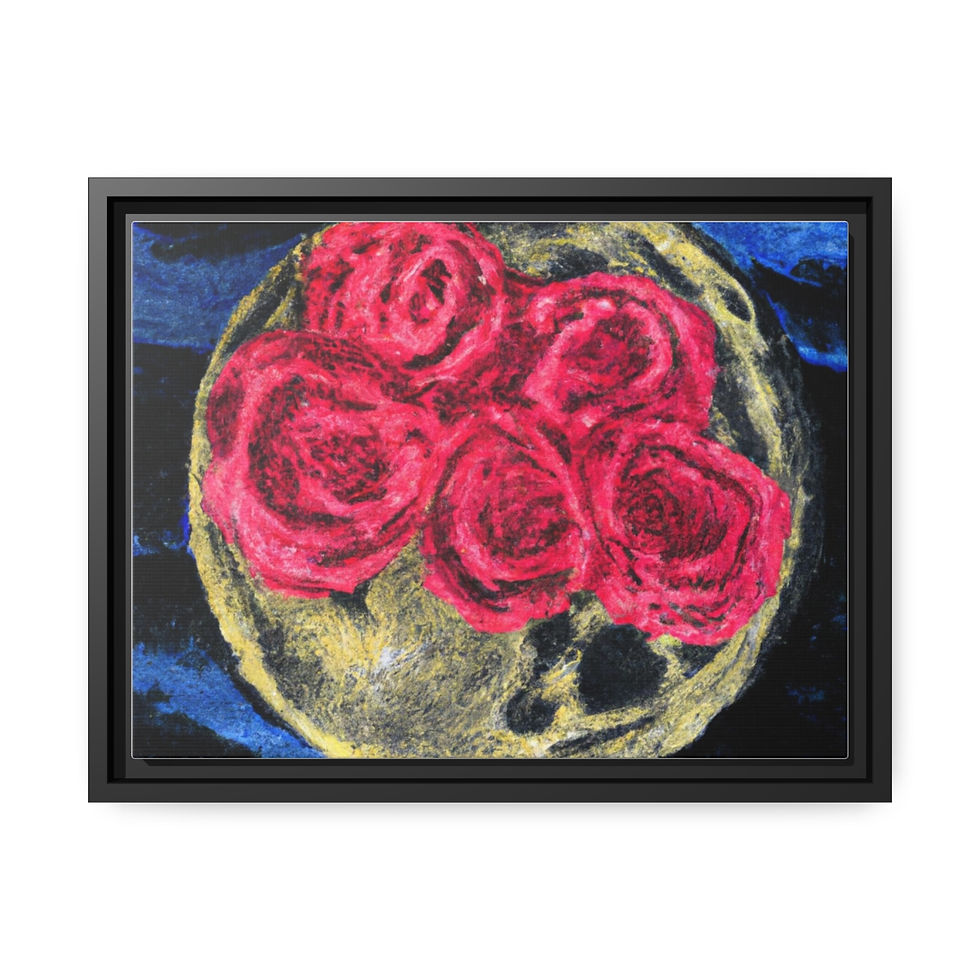 Thumbnail: Textured Scenic Canvas Print Black Frame | Roseson®