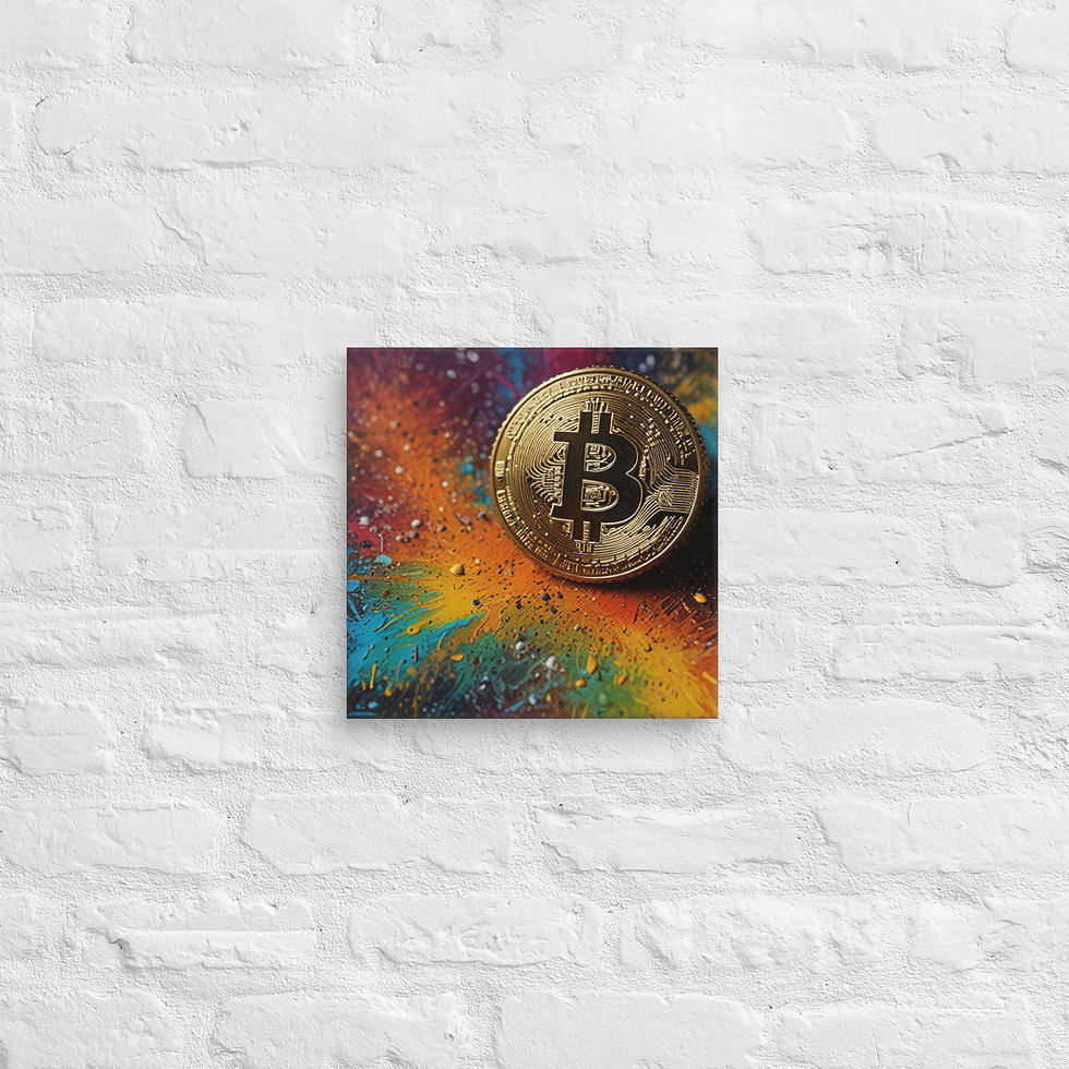 Thumbnail: Bitcoin Canvas Wall Art | Blockchain Artwork for Interior Design